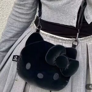 Hello Kitty Plush Black Crossbody Bag kids